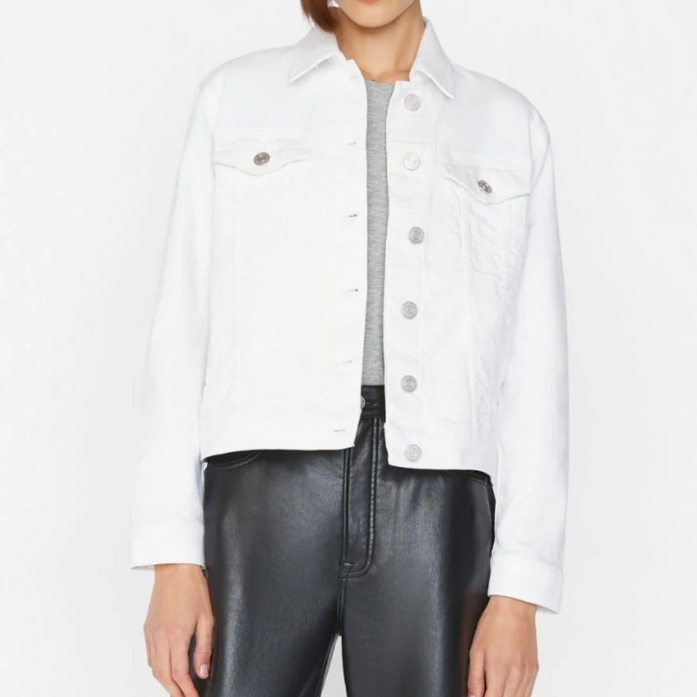 Frame Le Vintage white denim jacket